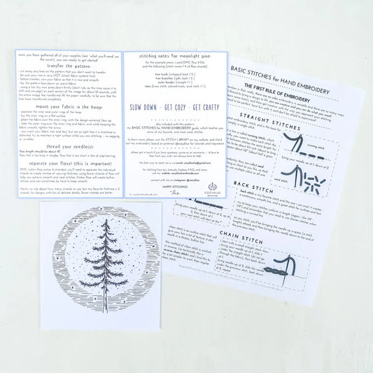 Cozyblue Handmade - Iron-On Embroidery Pattern - Various Designs